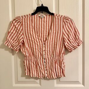 Madewell Striped Button-Up Women's Top